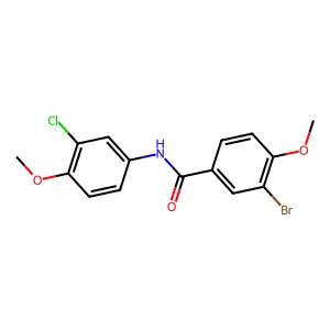 3-bromo-N-(3-chloro-4-methoxyphenyl)-4-methoxybenzamide structure
