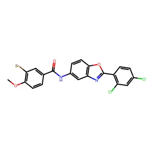 3-bromo-N-[2-(2,4-dichlorophenyl)-1,3-benzoxazol-5-yl]-4-methoxybenzamide structure