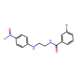 3-Bromo-N-[2-(4-nitroanilino)ethyl]benzamide structure