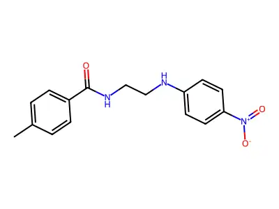 4-methyl-N-[2-(4-nitroanilino)ethyl]benzamide structure