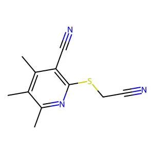 2-(Cyanomethylsulfanyl)-4,5,6-trimethylpyridine-3-carbonitrile structure
