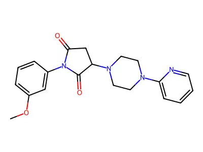 1-(3-Methoxyphenyl)-3-[4-(pyridin-2-yl)piperazin-1-yl]pyrrolidine-2,5-dione structure