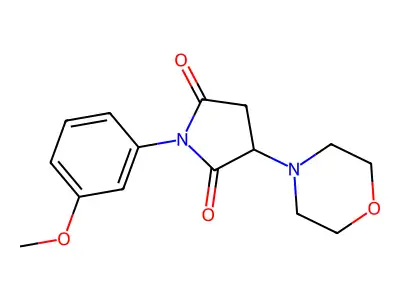 1-(3-Methoxyphenyl)-3-(morpholin-4-yl)pyrrolidine-2,5-dione structure