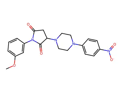 1-(3-Methoxyphenyl)-3-[4-(4-nitrophenyl)piperazin-1-yl]pyrrolidine-2,5-dione structure