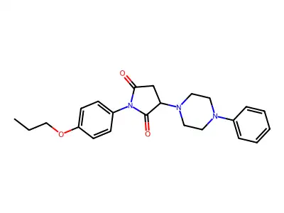 3-(4-Phenylpiperazin-1-yl)-1-(4-propoxyphenyl)pyrrolidine-2,5-dione structure