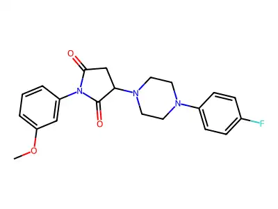 3-[4-(4-Fluorophenyl)piperazin-1-yl]-1-(3-methoxyphenyl)pyrrolidine-2,5-dione structure
