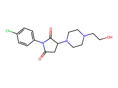 1-(4-Chlorophenyl)-3-[4-(2-hydroxyethyl)piperazin-1-yl]pyrrolidine-2,5-dione structure