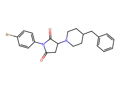 3-(4-Benzylpiperidin-1-yl)-1-(4-bromophenyl)pyrrolidine-2,5-dione structure