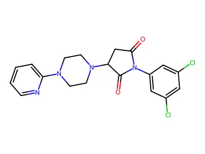 1-(3,5-Dichlorophenyl)-3-(4-pyridin-2-ylpiperazin-1-yl)pyrrolidine-2,5-dione structure