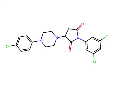 3-[4-(4-Chlorophenyl)piperazin-1-yl]-1-(3,5-dichlorophenyl)pyrrolidine-2,5-dione structure