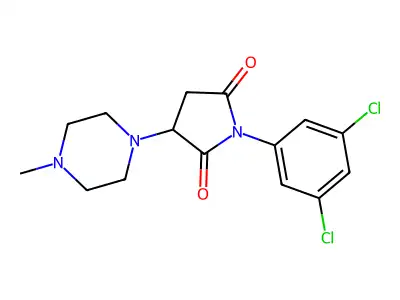 1-(3,5-Dichlorophenyl)-3-(4-methylpiperazin-1-yl)pyrrolidine-2,5-dione structure