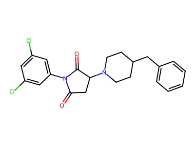 3-(4-Benzylpiperidin-1-yl)-1-(3,5-dichlorophenyl)pyrrolidine-2,5-dione structure