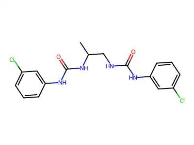 1,2-Bis(3-chlorophenylureido)propane structure