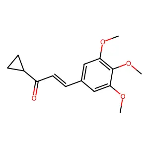 (E)-1-cyclopropyl-3-(3,4,5-trimethoxyphenyl)prop-2-en-1-one structure