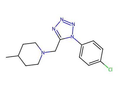 1-[1-(4-Chloro-phenyl)-1H-tetrazol-5-ylmethyl]-4-methyl-piperidine structure