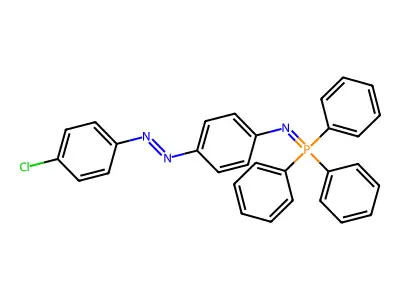 1-(4-Chlorophenyl)-2-{4-[(triphenyl-I>>5-phosphanylidene)amino]phenyl}diazene structure