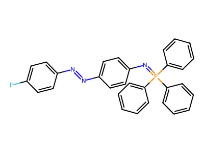Benzenamine, 4-[2-(4-fluorophenyl)diazenyl]-N-(triphenylphosphoranylidene)- structure