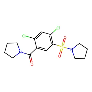 [2,4-Dichloro-5-(pyrrolidine-1-sulfonyl)-phenyl]-pyrrolidin-1-yl-methanone structure