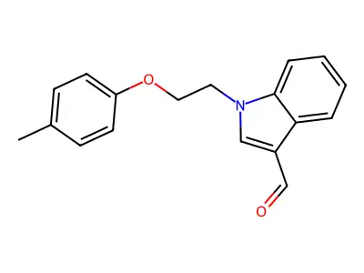 1-[2-(4-methylphenoxy)ethyl]-1H-indole-3-carbaldehyde structure