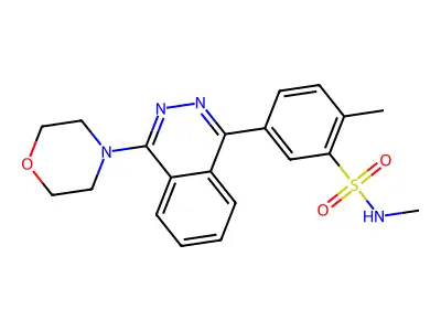 N,2-dimethyl-5-(4-morpholin-4-ylphthalazin-1-yl)benzenesulfonamide structure
