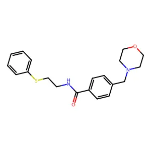 4-(morpholin-4-ylmethyl)-N-(2-phenylsulfanylethyl)benzamide structure