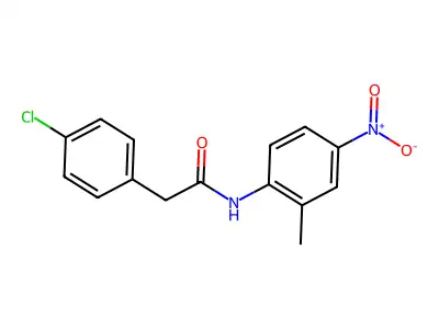 2-(4-chlorophenyl)-N-(2-methyl-4-nitrophenyl)acetamide structure