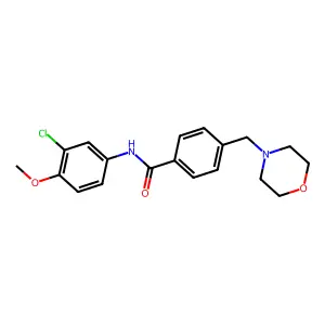 N-(3-chloro-4-methoxyphenyl)-4-(morpholin-4-ylmethyl)benzamide structure
