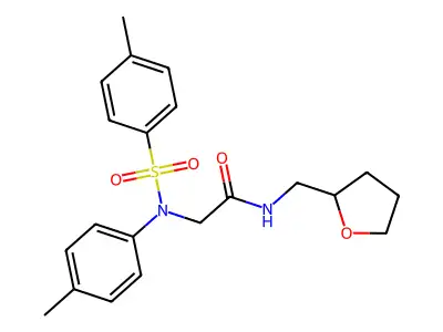 2-(4-methyl-N-(4-methylphenyl)sulfonylanilino)-N-(oxolan-2-ylmethyl)acetamide structure