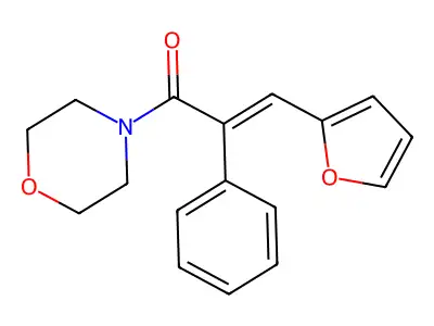 3-(Furan-2-yl)-1-morpholin-4-yl-2-phenylprop-2-en-1-one structure