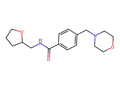 4-(morpholin-4-ylmethyl)-N-(oxolan-2-ylmethyl)benzamide structure