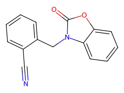 2-[(2-Oxo-1,3-benzoxazol-3-yl)methyl]benzonitrile structure