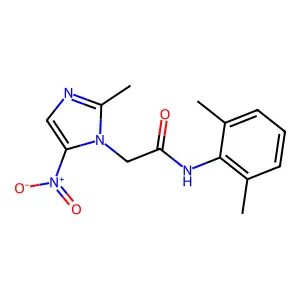 N-(2,6-Dimethyl-phenyl)-2-(2-methyl-5-nitro-imidazol-1-yl)-acetamide structure
