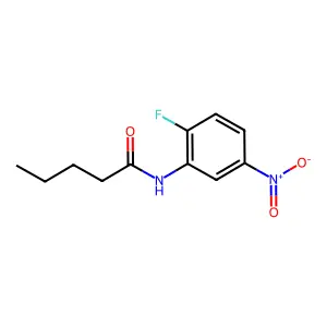 N-(2-fluoro-5-nitrophenyl)pentanamide structure