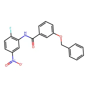 3-(benzyloxy)-N-(2-fluoro-5-nitrophenyl)benzamide structure