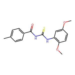 N-[(2,5-dimethoxyphenyl)carbamothioyl]-4-methylbenzamide structure