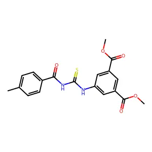 Dimethyl 5-({[(4-methylbenzoyl)amino]carbothioyl}amino)isophthalate structure