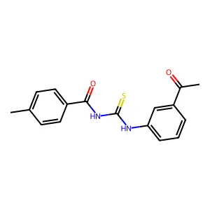 N-[(3-acetylphenyl)carbamothioyl]-4-methylbenzamide structure