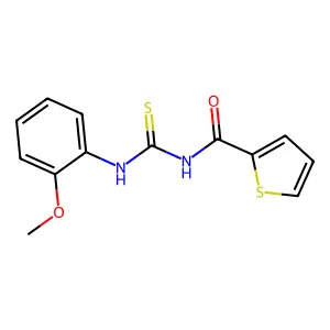 N-[(2-methoxyphenyl)carbamothioyl]thiophene-2-carboxamide structure