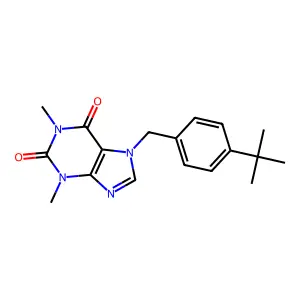 7-(4-(tert-butyl)benzyl)-1,3-dimethyl-1H-purine-2,6(3H,7H)-dione structure