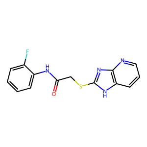 N-(2-fluorophenyl)-2-(1H-imidazo[4,5-b]pyridin-2-ylsulfanyl)acetamide structure