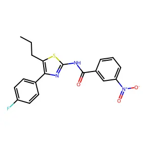 N-[4-(4-fluorophenyl)-5-propyl-1,3-thiazol-2-yl]-3-nitrobenzamide structure
