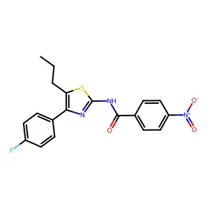 N-[4-(4-fluorophenyl)-5-propyl-1,3-thiazol-2-yl]-4-nitrobenzamide structure