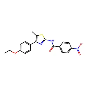 N-[4-(4-ethoxyphenyl)-5-methyl-1,3-thiazol-2-yl]-4-nitrobenzamide structure