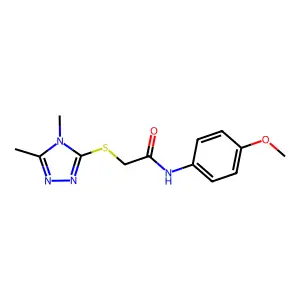 2-[(4,5-dimethyl-4H-1,2,4-triazol-3-yl)sulfanyl]-N-(4-methoxyphenyl)acetamide structure