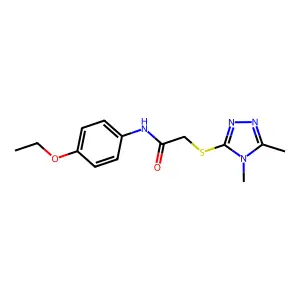 2-((4,5-Dimethyl-4H-1,2,4-triazol-3-yl)thio)-N-(4-ethoxyphenyl)acetamide structure