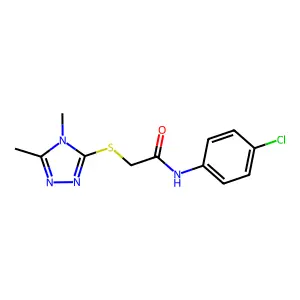 N-(4-Chlorophenyl)-2-((4,5-dimethyl-4H-1,2,4-triazol-3-yl)thio)acetamide structure