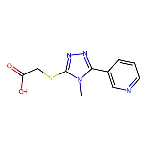 (4-Methyl-5-pyridin-3-yl-4H-[1,2,4]triazol-3-ylsulfanyl)-acetic acid structure