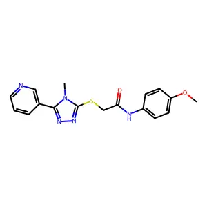 N-(4-methoxyphenyl)-2-{[4-methyl-5-(pyridin-3-yl)-4H-1,2,4-triazol-3-yl]sulfanyl}acetamide structure