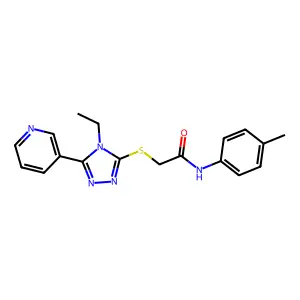 2-((4-ET-5-(3-Pyridinyl)-4H-1,2,4-triazol-3-YL)thio)-N-(4-methylphenyl)acetamide structure