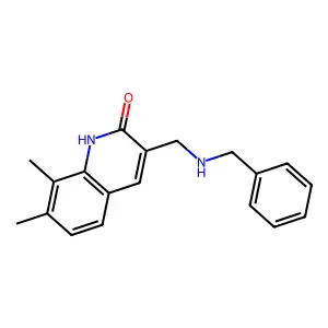 3-(Benzylamino-methyl)-7,8-dimethyl-1H-quinolin-2-one structure